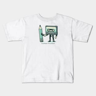 tshirt mug, sticker, print,  'Tape and Pencil' Emotional nostalgic funny Kids T-Shirt